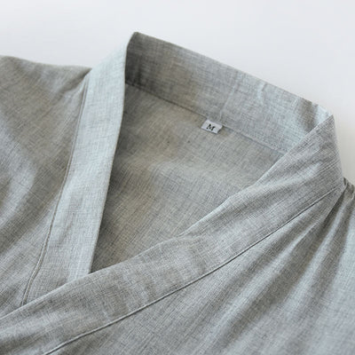 Bata de Dormir Hombre Algodón Tejido Largo Confort del Hogar - Image 11