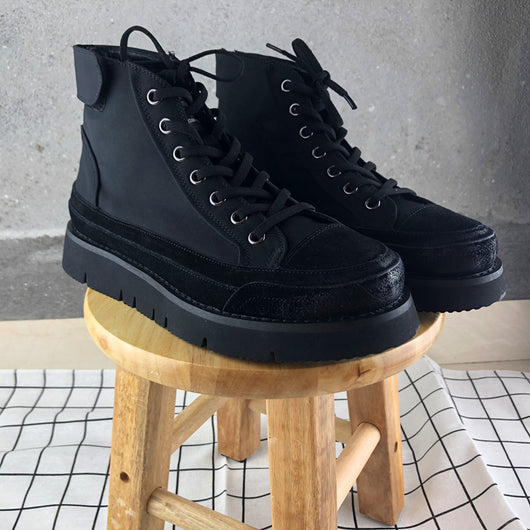 Botas Altas Británicas para Hombre - Suela Gruesa Otoño e Invierno - Image 9