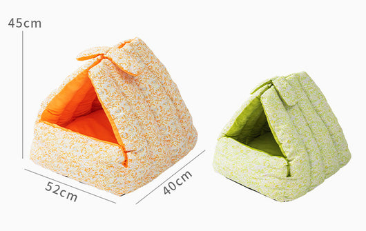 Nido Triangular para Mascotas - Cama Semiencerrada Reversible Todo Clima - Image 11
