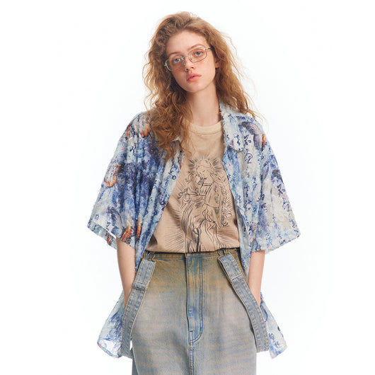 Camisa Mariposa de Manga Corta Unisex - Image 12