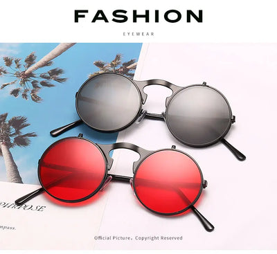 Gafas de Sol Flip Retro Marco Redondo para Adultos Mayores - Image 22