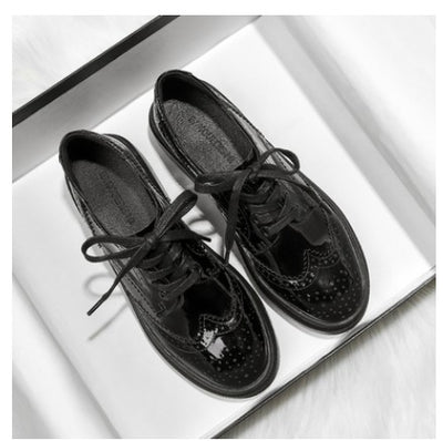Zapatos de Cuero Charol Estilo Británico con Suela Gruesa para Mujer - Image 2