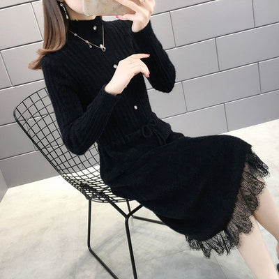 Suéter Largo de Felpa de Visón para Mujer - Vestido Abrigado Otoño Invierno - Image 2