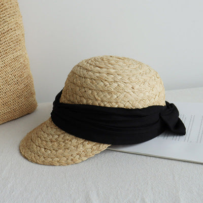 Sombrero de Algodón Plisado con Moño para Mujer - Versátil y Elegante - Image 5