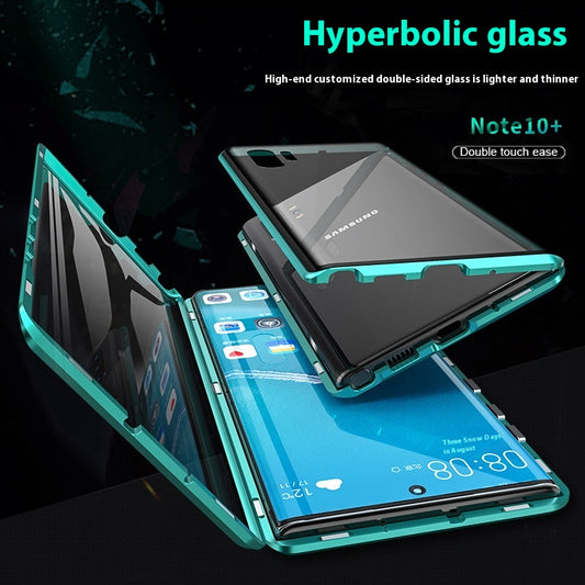 Funda Protectora Doble Cristal para Samsung S22 Ultra, S22+ y S21 con Marco Metálico