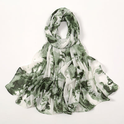 Pañuelo Ligero de Gasa Estampado Floral para Primavera y Verano - Image 40