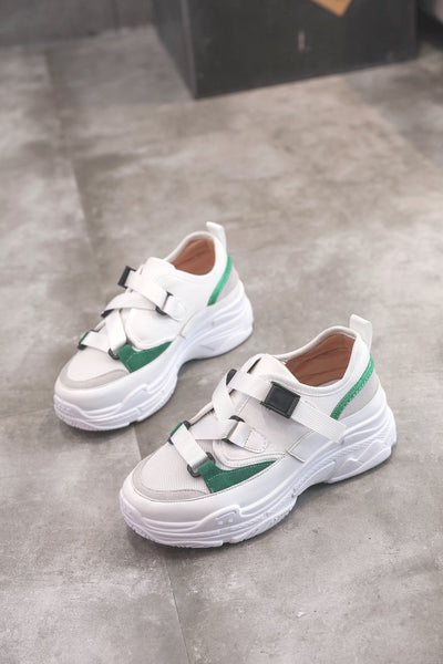Tenis Deportivos Coreanos con Suela Gruesa y Hebilla Ajustable - Image 12