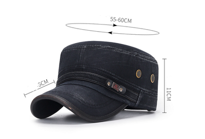Gorra Vintage de Algodón con Detalles en Cuero Desgastado - Image 6