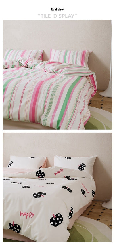 Juego de Cama 4 Piezas 100% Algodón con Estampado - Image 26