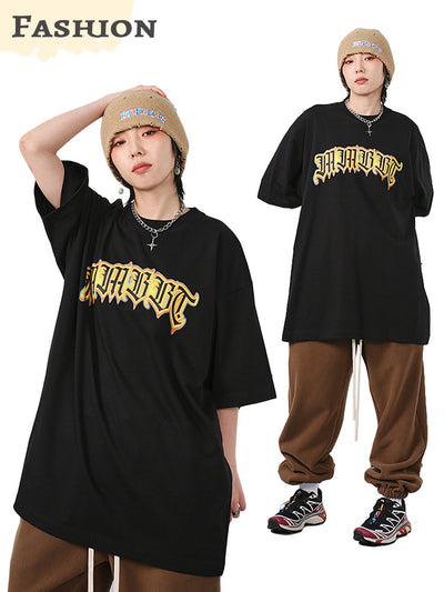 Camiseta Retro de Algodón Estampada para Mujer - Estilo Americano Clásico - Image 2
