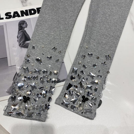 Leggings Deportivos Ajustados con Strass Brillante y Cintura Elástica - Image 13