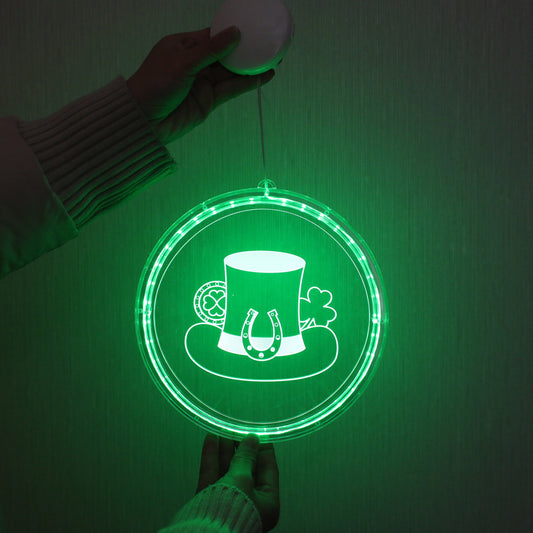 Lámpara LED 3D Decorativa Trébol Verde - Luz Multicolor para Fiestas - Image 2