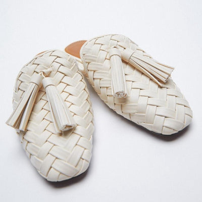 Pantuflas Tejidas a Mano con Punta Cuadrada para Mujer - Image 5
