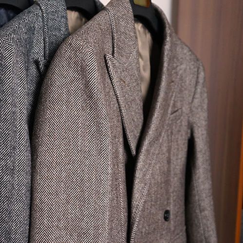 Abrigo Tweed Vintage Británico Talla Grande Corte Slim