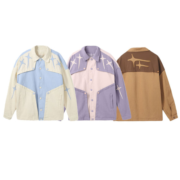 Chaqueta Suelta Maychao con Costura Artesanal