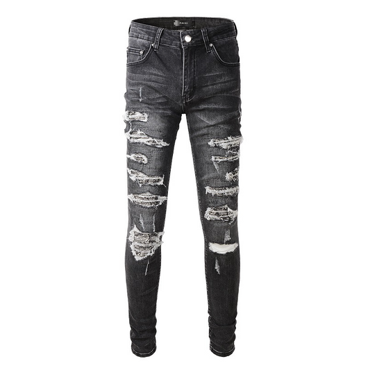 Pantalones Denim Slim Fit con Parches - Corte Moderno para Hombre - Image 7