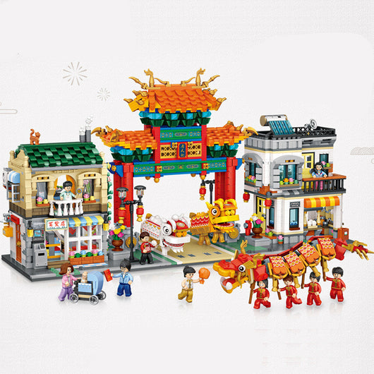 Bloques de Construcción Miniatura Barrio Chino - Puzzle 3D Coleccionable - Image 7