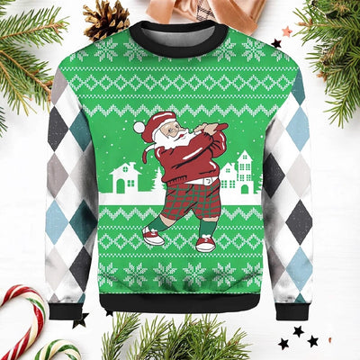 Sudadera Navideña con Capucha y Gráfico 3D de Papá Noel - Image 3