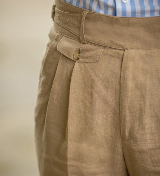 Pantalones de Lino Cintura Alta Efecto Adelgazante Corte Lápiz - Image 11