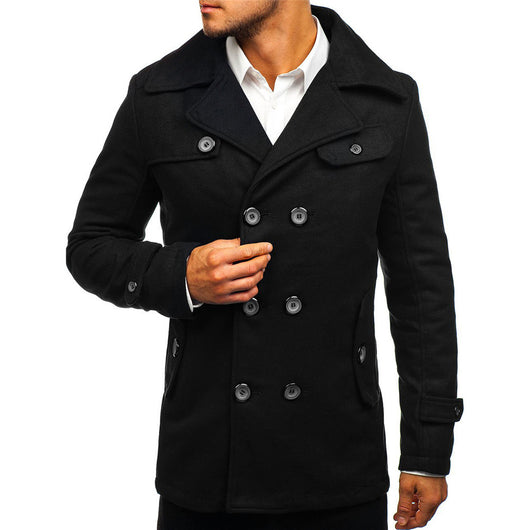 Abrigo de Lana Doble Botonadura Slim Fit para Hombre - Image 6