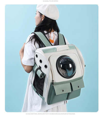 Mochila Transportadora Espacial para Gatos - Gran Capacidad Portátil - Image 13