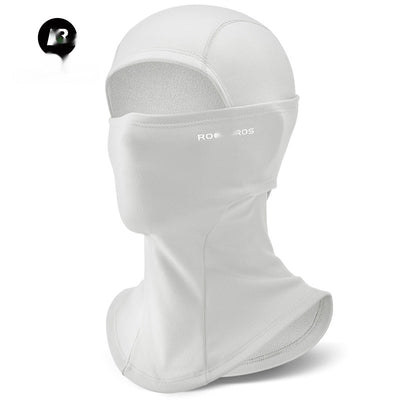 Light pink balaclava made from spandex/Lycra, designed for warmth and wind protection during winter outdoor activities. - Image 14