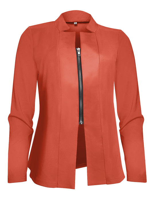 Chaqueta Blazer Mujer Cierre Cremallera Corte Entallado - Image 28