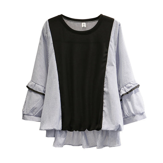Blusa Holgada Coreana de Tres Cuartos con Doble Capa - Image 15