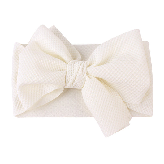 Diadema Bebé con Moño y Textura Seersucker en Colores Puros - Image 16