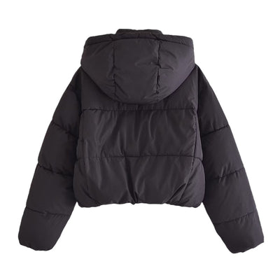 Chaqueta Acolchada Suelta con Cuello Parado - Algodón Premium - Image 5