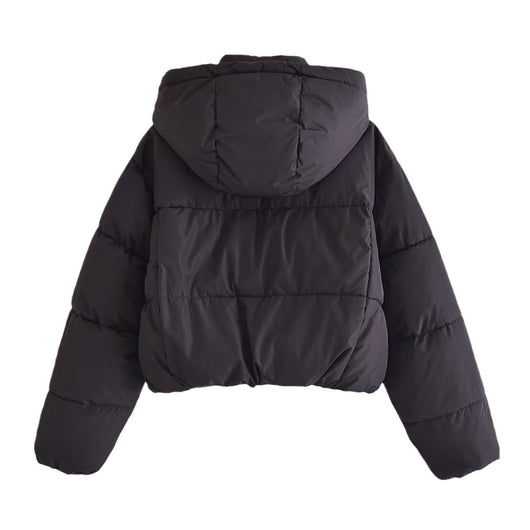 Chaqueta Acolchada Suelta con Cuello Parado - Algodón Premium - Image 5
