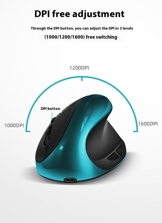 Ratón Inalámbrico Ergonómico Vertical de Tres Generaciones con Carga Inductiva - Image 18