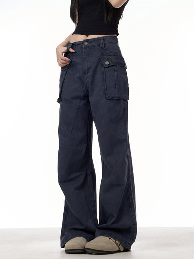 Overol Vintage Desgastado con Bolsillos Grandes - Image 15