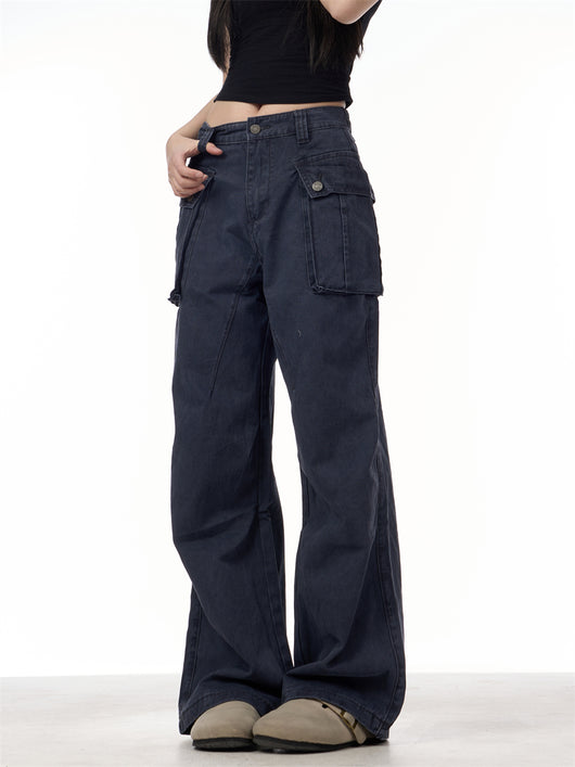 Overol Vintage Desgastado con Bolsillos Grandes - Image 15