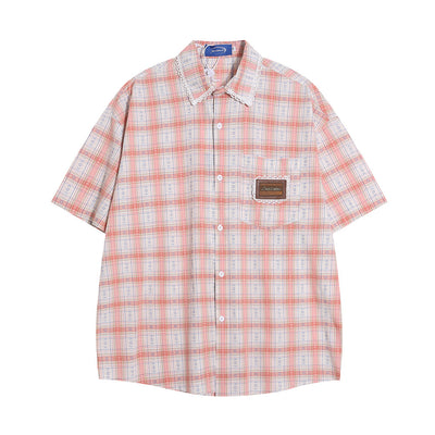 Camisa a Cuadros Manga Corta Unisex - Image 2