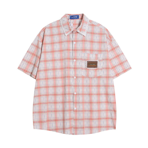Camisa a Cuadros Manga Corta Unisex
