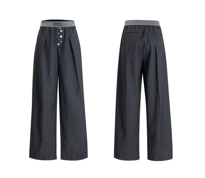 Pantalón Casual Relajado con Diseño de Botones Abiertos - Image 10