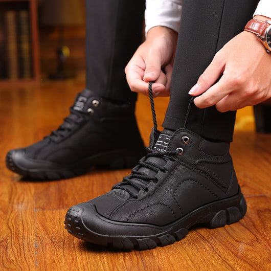 Zapatos de Invierno para Hombre con Forro de Terciopelo y Algodón Grueso - Image 11