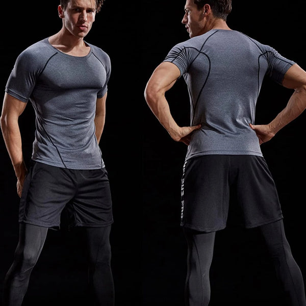 Camiseta Deportiva Hombre Manga Corta Secado Rápido