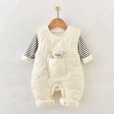 Conjunto de Abrigo de Algodón para Bebé con Forro Polar Acolchado