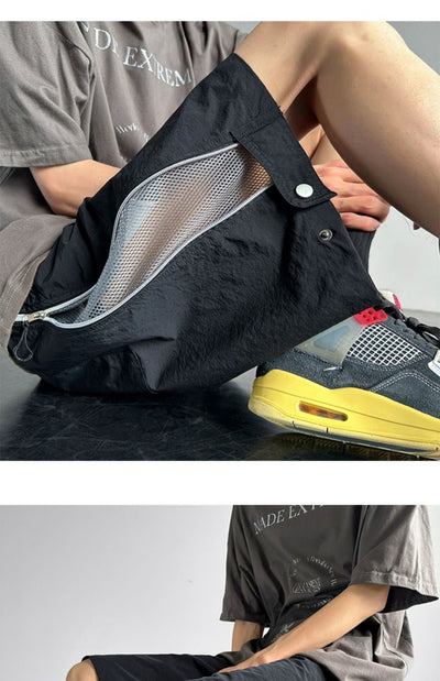 Pantalones Cortos Cargo Impermeables Hombre Ajuste Relajado - Image 20