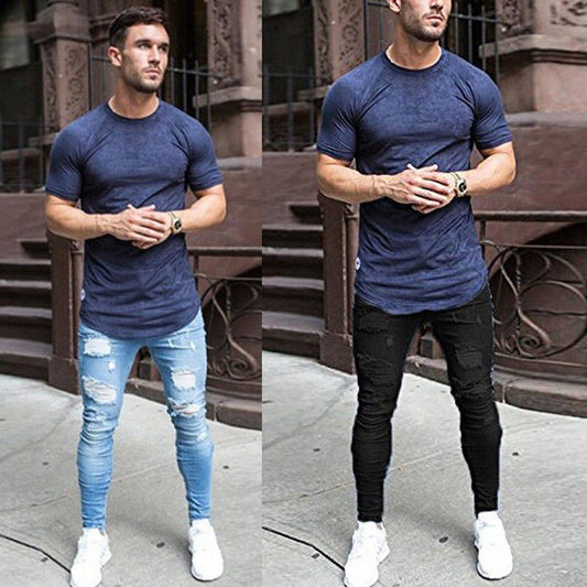 Jeans Rotos Ajustados de Cintura Alta Estilo Europeo - Image 2