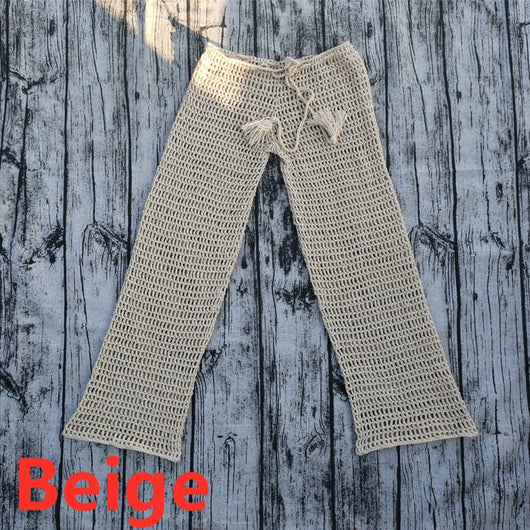 Conjunto de Bikini Tejido a Mano con Pantalón y Suéter Playero - Image 7