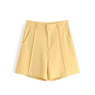 Conjunto de Shorts Casual de Tres Piezas en Colores Lisos para Mujer - Image 6