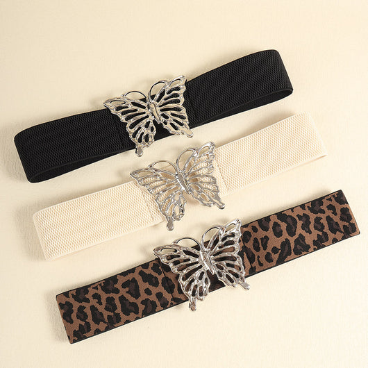 Cinturón Elástico para Mujer con Hebilla Mariposa - Accesorio Decorativo Versátil - Image 31