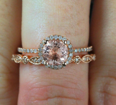 Anillo de Oro Rosado 18k Diseño Europeo y Americano - Image 7