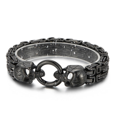 Pulsera de Acero Titanio para Hombre con Patrón de Calavera - Image 6