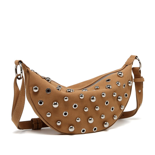 Bolsa Crossbody Retro con Remaches Acabado Metalizado Mate - Image 3