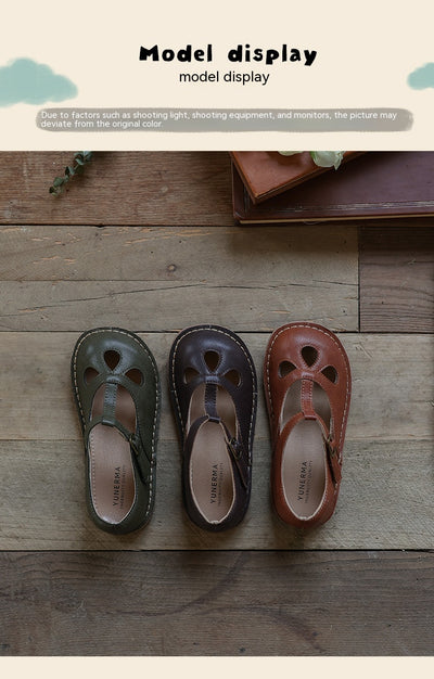 Zapatos de Cuero Calados con Velcro para Bebés - Image 10