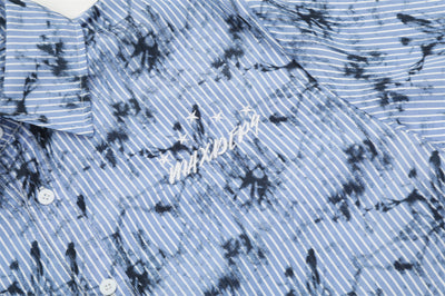 Camisa de Manga Corta Tie-Dye Tinta para Hombre - Image 13